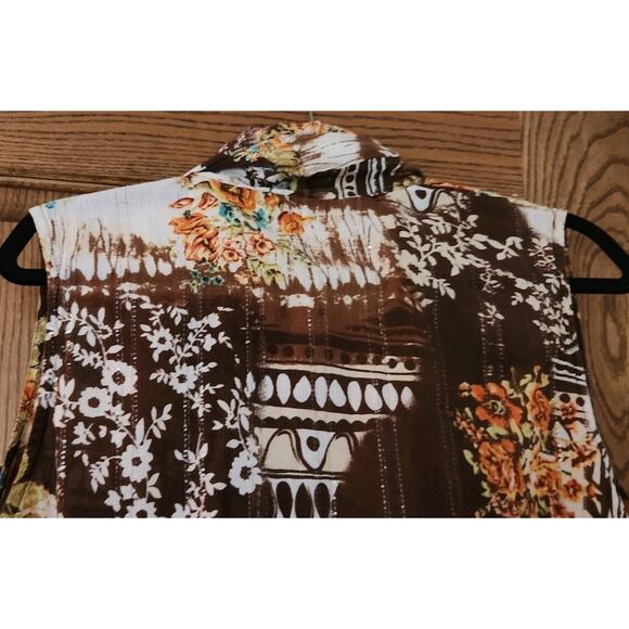 Anu By Natural Size XL Multi-Colored Fall Bohemian Styled Vest Cotton - Picture 6 of 9